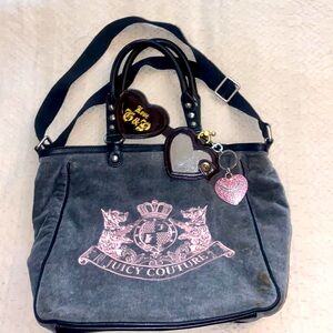 Vintage Juicy Couture Purse Velvet Bag Shoulder